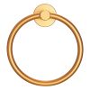 Towel Ring Golden Gold; Bath Hand Towel Ring Thicken Space Aluminum Round Towel Holder for Bathroom