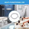 PVC Shower Hose 71 Inches Extra Long Smooth Handheld Shower Hose Flexible Anti-Kink Handheld Shower Head Hose with brass spin inner core White