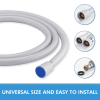 PVC Shower Hose 71 Inches Extra Long Smooth Handheld Shower Hose Flexible Anti-Kink Handheld Shower Head Hose with brass spin inner core White