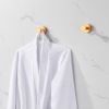 Round Base Wall Hanging Coat Hook with Screws- Golden Gold Towel Hook; 4 Pack; for Entry Shoe Cabinet; Wardrobe Bathroom Bedroom Furniture Hardware