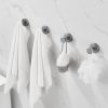 Round Base Wall Hanging Coat Hook with Screws- Gun Grey Towel Hook; 2 Pack; for Entry Shoe Cabinet; Wardrobe Bathroom Bedroom Furniture Hardware