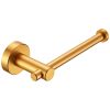 Toilet Paper Holder Brushed Gold Thicken Space Aluminum Toilet Roll Holder for Bathroom; Kitchen; Washroom Wall Mount
