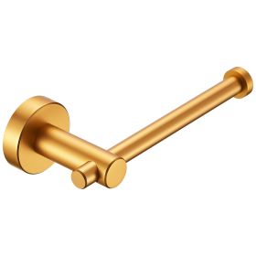 Toilet Paper Holder Brushed Gold Thicken Space Aluminum Toilet Roll Holder for Bathroom; Kitchen; Washroom Wall Mount