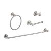 Brushed Nickel Bathroom Hardware Accessories 4 Pieces Set