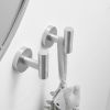 Round Bathroom Robe Hook and Towel Hook in Brushed Nickel (2-Pack)
