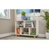 Manhattan Comfort Minetta 5-Shelf Mid-Century Low Bookcase in White