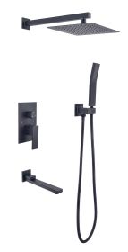Wall-mounted shower faucet (black)