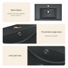 30" Bathroom vanity with Single Sink; Bathroom Storge Cabinet; Metal Frame; Black