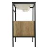 30" Bathroom vanity with Single Sink; Bathroom Storge Cabinet; Metal Frame; Black