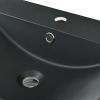 30" Bathroom vanity with Single Sink; Bathroom Storge Cabinet; Metal Frame; Black