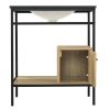 30" Bathroom vanity with Single Sink; Bathroom Storge Cabinet; Metal Frame; Black
