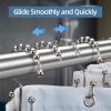 12 Sets Of Stainless Steel Shower Curtain Double Hook Mountain Hook  Curtain Hook 8 Beads Jewelry Storage Hook