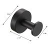 Round Base Wall Hanging Coat Hook with Screws- Matte Black Towel Hook; 4 Pack; for Entry Shoe Cabinet; Wardrobe Bathroom Bedroom Furniture Hardware
