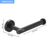 Single Post Toilet Paper Holder Wall Mounted in Matte Black