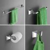 4-Piece Bath Hardware Set with Towel Ring Toilet Paper Holder Towel Hook and 24 in. Towel Bar in Polished Chrome