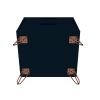 Manhattan Comfort Rockefeller 2.0 Mid-Century Modern 2-Drawer Nightstand in Midnight Blue