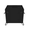 Manhattan Comfort Rockefeller 2.0 Mid-Century- Modern Nightstand with 2-Drawer in Black