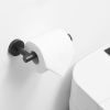 Single Post Toilet Paper Holder Wall Mounted in Matte Black