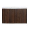 Soft Close Doors Bathroom Vanity With Sink; 30 Inch For Small Bathroom; 30x18-00630CAW(KD-Packing)