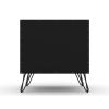 Manhattan Comfort Rockefeller 2.0 Mid-Century- Modern Nightstand with 2-Drawer in Black