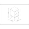 Manhattan Comfort Abisko Stylish Side Table with 1-Cubby and 1-Drawer in White