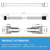 PVC Shower Hose 71 Inches Extra Long Smooth Handheld Shower Hose Flexible Anti-Kink Handheld Shower Head Hose with brass spin inner core White