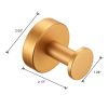 Round Base Wall Hanging Coat Hook with Screws- Golden Gold Towel Hook; 4 Pack; for Entry Shoe Cabinet; Wardrobe Bathroom Bedroom Furniture Hardware