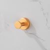 Round Base Wall Hanging Coat Hook with Screws- Golden Gold Towel Hook; 4 Pack; for Entry Shoe Cabinet; Wardrobe Bathroom Bedroom Furniture Hardware