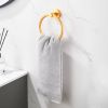 Bathroom Hardware Set; Thicken Space Aluminum 3 PCS Towel bar Set- Golden Gold 16-27 Inches Adjustable Bathroom Accessories Set