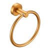 Towel Ring Golden Gold; Bath Hand Towel Ring Thicken Space Aluminum Round Towel Holder for Bathroom