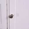 Bathroom Storage Cabinet; White Floor Cabinet with 3 Large Drawers and 1 Adjustable Shelf