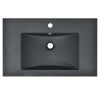 30" Bathroom vanity with Single Sink; Bathroom Storge Cabinet; Metal Frame; Black