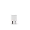 Manhattan Comfort Liberty 53.14" Mid-Century Modern TV Stand with 5 Shelves and 1 Door in White with Solid Wood Legs