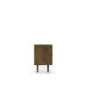 Manhattan Comfort Liberty 70.86" Mid-Century Modern TV Stand with 4 Shelving Spaces and 1 Drawer in Rustic Brown and Aqua Blue with Solid Wood Legs