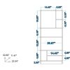Manhattan Comfort Durable Valenca Bookcase 3.0 with 8-Shelves in White