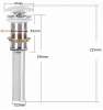 Chrome Stainless Steel Drainer 2.68''x 2.68''x8.86 ''