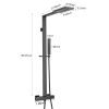 2-Function Thermostatic Complete Shower System With Rough-In Valve in Matte Black