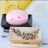 European Style Retro Beige Peony Resin Soap Dish Jewelry Holder