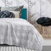 Back Printing Shaved Flannel Plush Blanket; checked Blanket for Bed or Sofa; 80&quot; x 90&quot;; Grey ( Set of 2)
