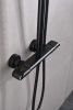 2-Function Thermostatic Rainfall Shower System in Matte Black