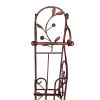 Benzara Classic Free standing Metal Toilet Paper Holder; Bronze