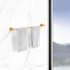 Bathroom Hardware Set; Thicken Space Aluminum 3 PCS Towel bar Set- Golden Gold 16-27 Inches Adjustable Bathroom Accessories Set