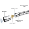 71 inches Shower Hose Extra Long Handheld Shower Head Hose Extension Replacement