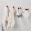 Round Base Wall Hanging Coat Hook with Screws- Black Gold Towel Hook; 4 Pack; for Entry Shoe Cabinet; Wardrobe Bathroom Bedroom Furniture Hardware