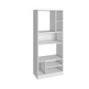 Manhattan Comfort Durable Valenca Bookcase 3.0 with 8-Shelves in White