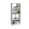 Manhattan Comfort Durable Valenca Bookcase 3.0 with 8-Shelves in White