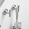 Round Bathroom Robe Hook and Towel Hook in Brushed Nickel (2-Pack)