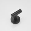 Round Bathroom Robe Hook and Towel Hook in Stainless Steel Matte Black (2-Pack)
