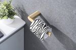 Brushed Gold Wall Mounted Bathroom Hardware Sets Stainless Steel 4-Piece Accessories