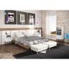 Manhattan Comfort Abisko Stylish Side Table with 1-Cubby and 1-Drawer in White